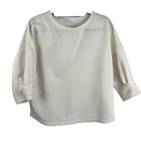 Oak & Fort Cream Coloured Puff-Sleeve Top Womens Size S - Picture 1 of 11
